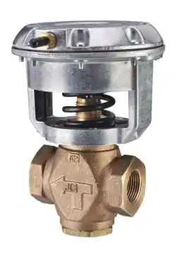 SK0340553-US20260702-105043-0 Johnson Controls VG7551ET+3008E Brass Trim Globe Valve with V-3000-8012 Actuator 1 Pack - Image 1