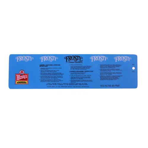 DECAL for Taylor Freezer 045851