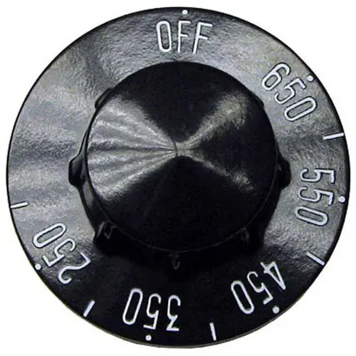 DIAL 2.25 INCH BLACK PRINTED KNOB FOR BLODGETT 19262