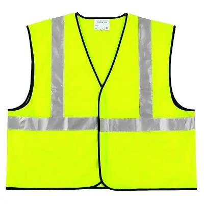 MCR Safety VCL2SLL Class II Economy Safety Vest Solid Large Lime