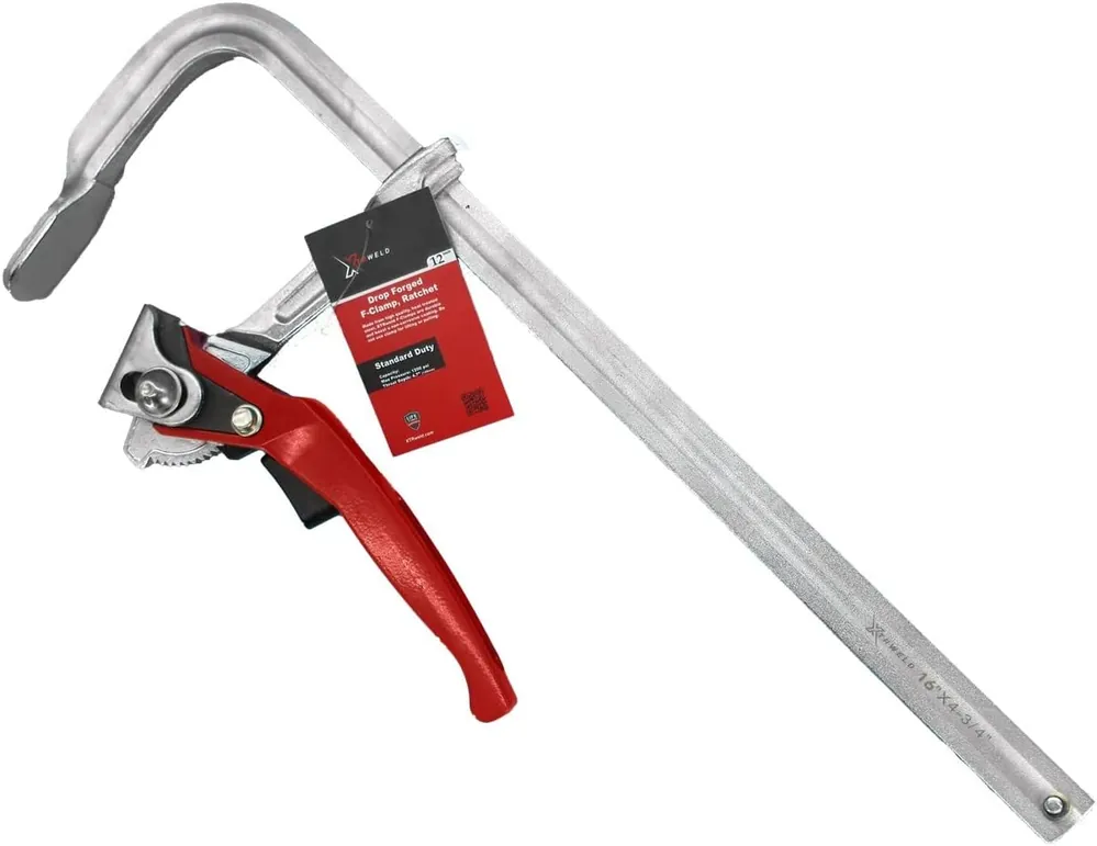 SK0359228-US20260702-105043-0 XTRweld TCFR161200SD Clamp, F, Ratchet, 1200 PSI, 16, Steel, Chrome Plated - Image 1