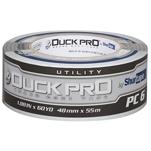 Shurtape 105449 Duck Pro Utility Grade Co-Extruded Cloth Duct Tape 48mm x 60yd 1 Roll