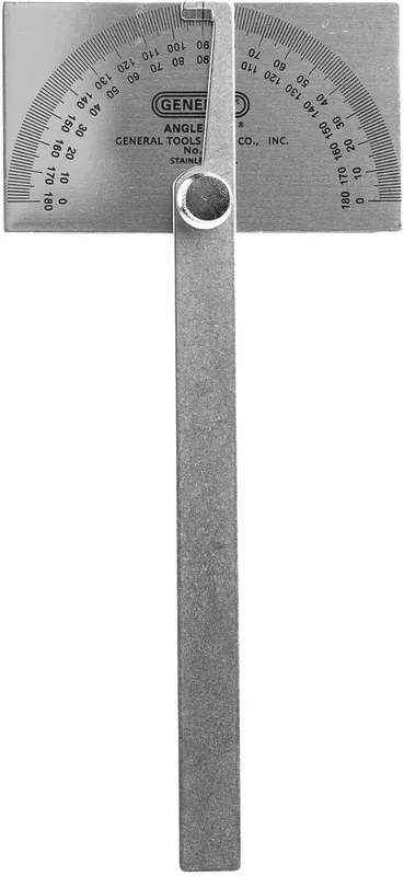 SK0359407-US20260702-105043-0 General Tools 17 Angle Protractor Stainless Steel Square Head - Pack of 1 - Image 1