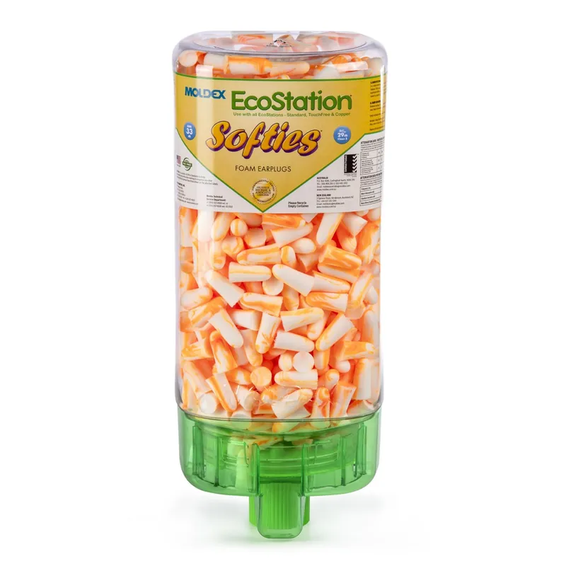 Moldex 6701 EcoStation Earplug Dispenser One Size, Foam, Tapered, Uncorded, 33 dB, Wall 500 Pair/Dispenser