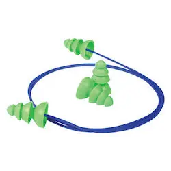 Moldex Metric 6495 Comets Reusable Earplugs Corded Bright Green