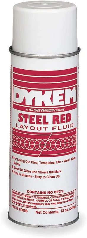 Dykem 80096 Red Layout Fluid 16 oz Aerosol Can