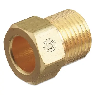 Western Enterprises AW-14A Inert Arc Nut Brass Male B-Size 5/8 in-18 RH
