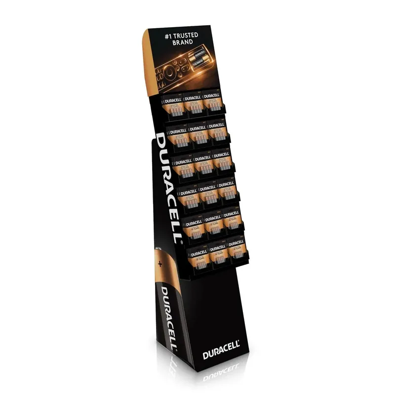 Duracell 41333-02967 Coopertop Floorstand Display - 138 Count AA & AAA Batteries