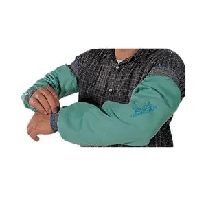 Weldas ADP337318 Alliance Sleeves Visual Green 9 oz. FR-7A Flame Retardant Washable Cotton 18 inches Sleeves ADP33-7318