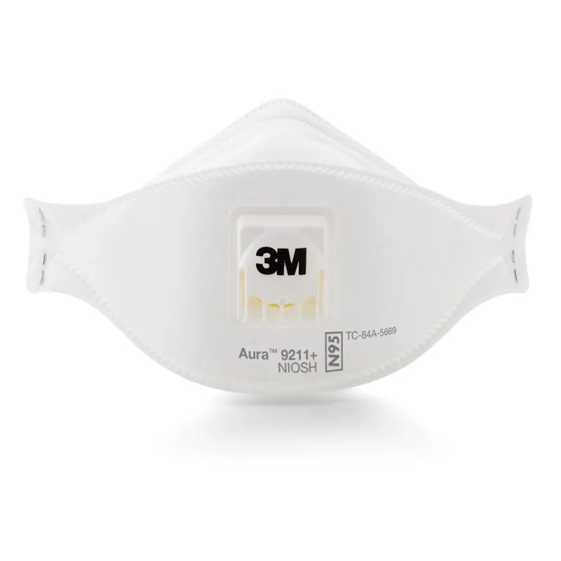 3M 7100110432 N95 Flat Fold Respirator with Valve 10/Box