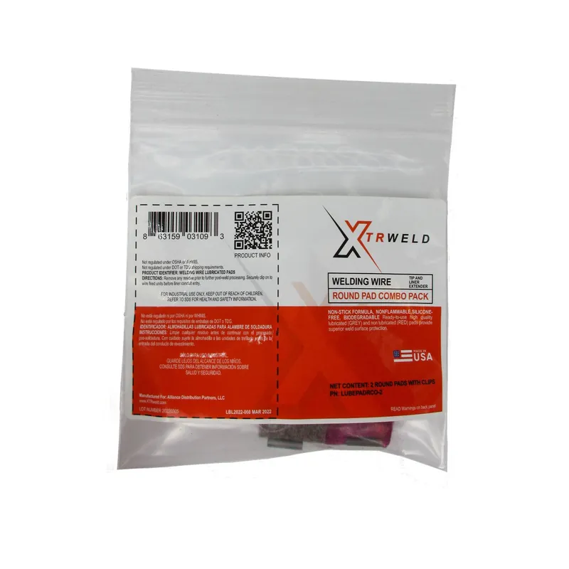 Xtrweld LUBEPADRCO-2 Lube Pad w/ Clip Combo Pack (1 Treated & 1 Non-Treated)