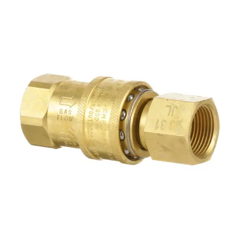 T&S Brass AG-5D Gas Appliance Connectors, Quick Disconnect, 3/4 NPT Female Threads