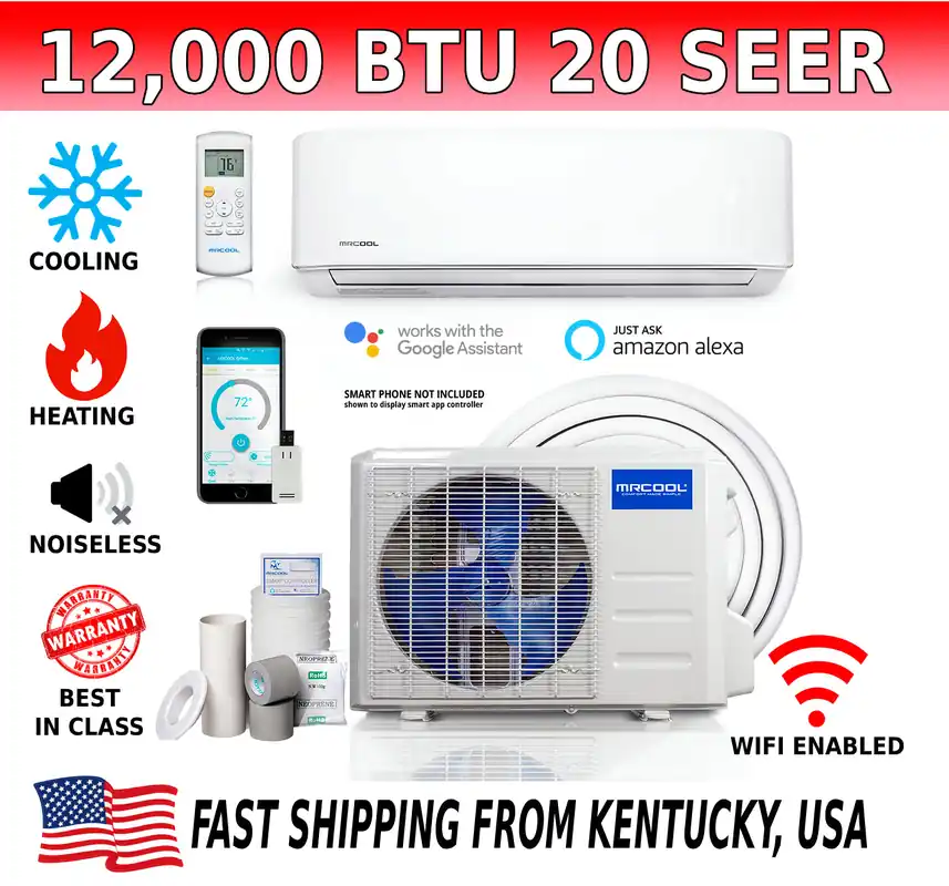 MRCOOL Advantage 4th Generation 12,000 BTU 20.5 SEER Ductless Mini Split Air Conditioner and Heat Pump - 230V System