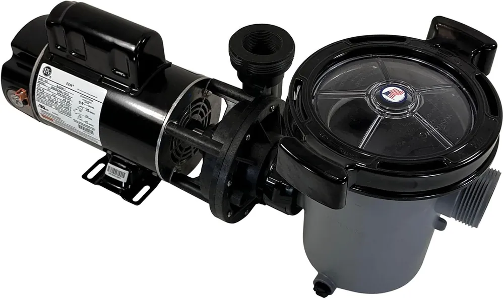 SK0367779-US20260702-105043-0 Waterway SD-10-2-N HI-Flo II 1 THP Top Discharge Pump 2 Speed for Above Ground Pool - Image 1
