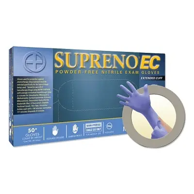 MICROFLEX SEC-375-3XL Supreno EC Nitrile Disposable Gloves 5.5 mil Palm 3X-Large (10 boxes)