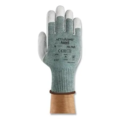 Ansell 104426 ActivArmr 70-765 Cut-Resistant Gloves with Leather Palm Size 11 Mint/Leather