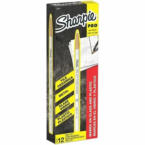 Sharpie 2060 Peel-Off China Marker 12-Pack White