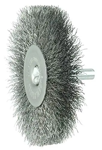 SK0368464-US20260702-105043-0 Weiler 17965 Crimped Wire Radial Wheel 0118 Steel Fill 1/4 Stem USA Pack of 10 - Image 1