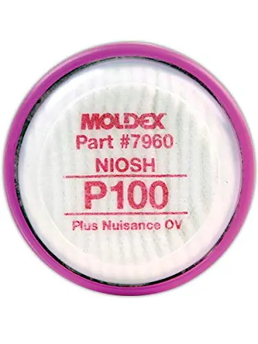 Moldex 7960 P100 with Nuisance Organic Vapors Filter Disk for 7000/7800/9000 Series Reusable Respirators