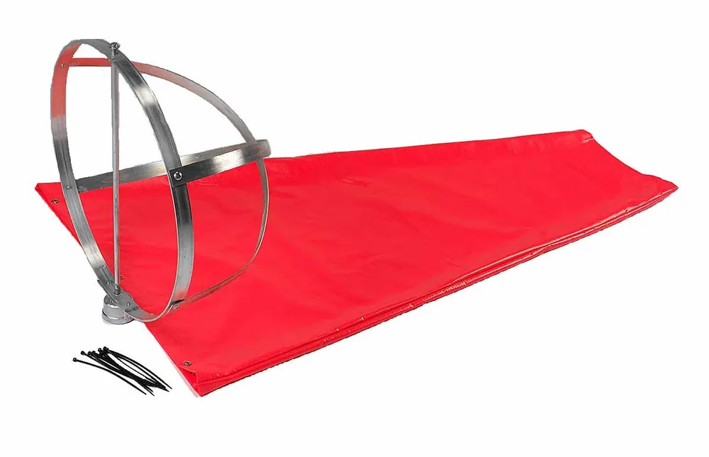 Cortina Safety Products 03-WS-4KT Windsock Kit PVC Over Nylon 4ft x 18in Orange