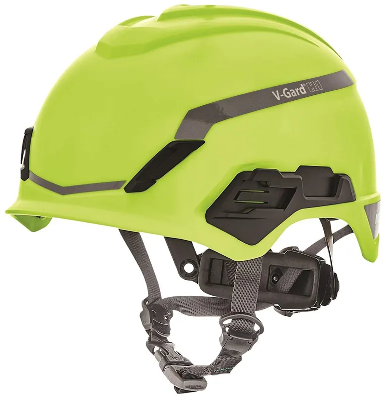 SK0368679-US20260702-105043-0 MSA 10194796 H1 V-Gard Helmet Fas-Trac III Ratchet Suspension Hi-Viz Yellow/Green - Image 1