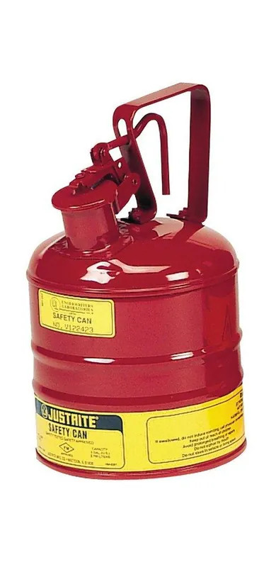 Justrite 10301 Type I Safety Can with Trigger Handle Self Close Lid 1 Gallon