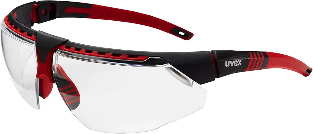 Honeywell S2860HS Safety Glasses Red Frame with Clear Lens & HydroShield Anti-Fog Coating