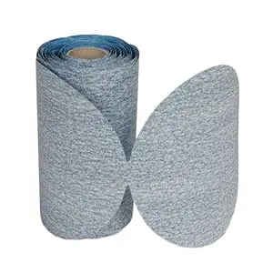 Norton 66254487440 Paper PSA Disc Roll Silicon Carbide 5 in Dia P150 Grit