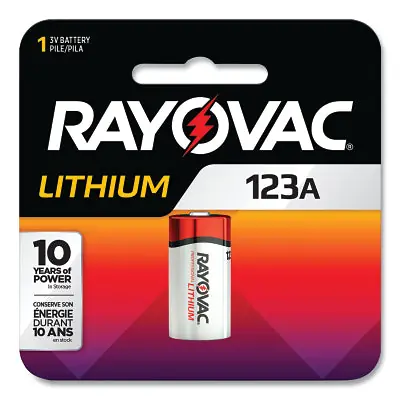 SK0369393-US20260702-105043-0 Rayovac RL123A-1G 123A Size 3 Volt Photo Lithium Battery Card - Image 1