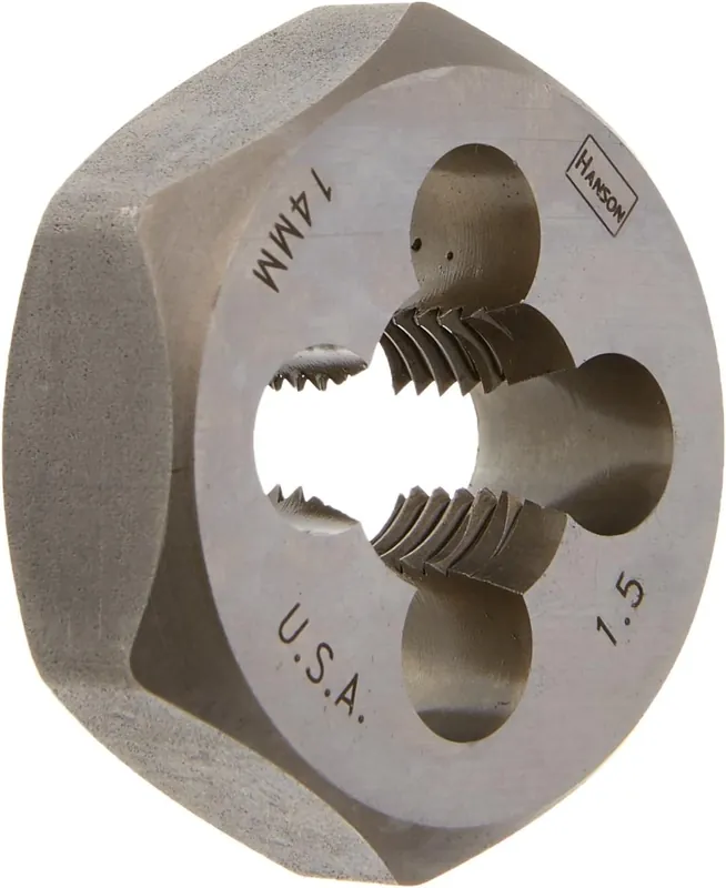 IRWIN 6950ZR Hanson Metric Die 14mm 1 7/16 Hex Threading Die