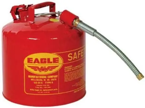 Eagle U251S Type II Safety Can 5 Gallon with Flexible Spout