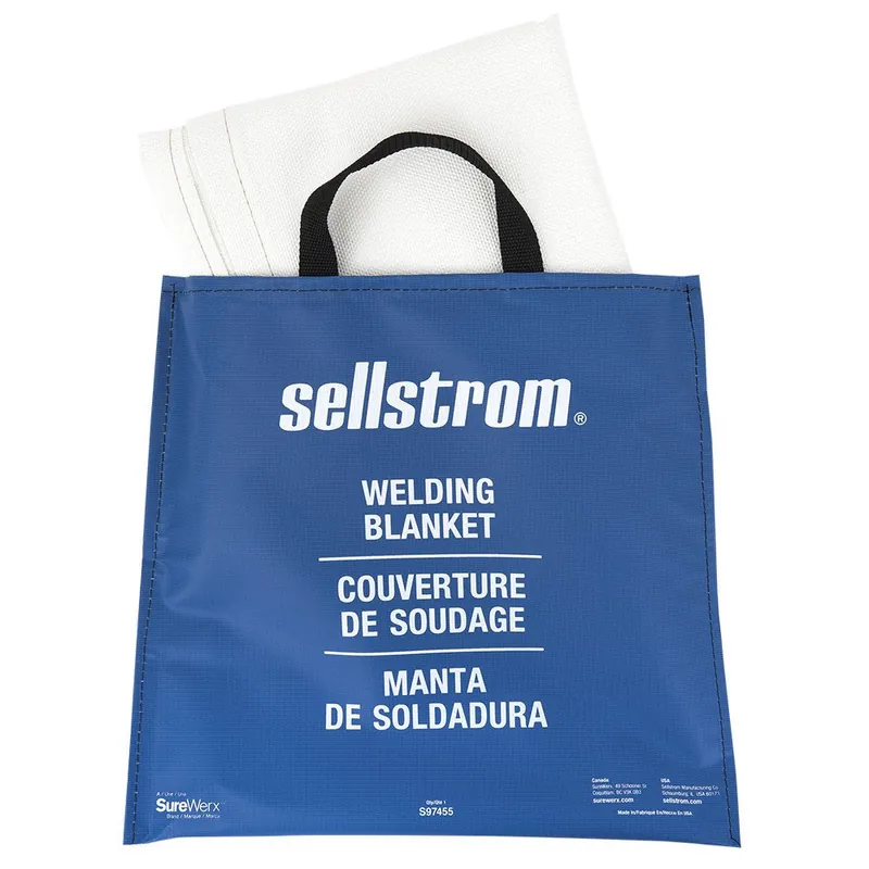 Sellstrom S97455 High Temperature Resistant 100 Percent Fiberglass Welding Blanket 6 ft x 5 ft White