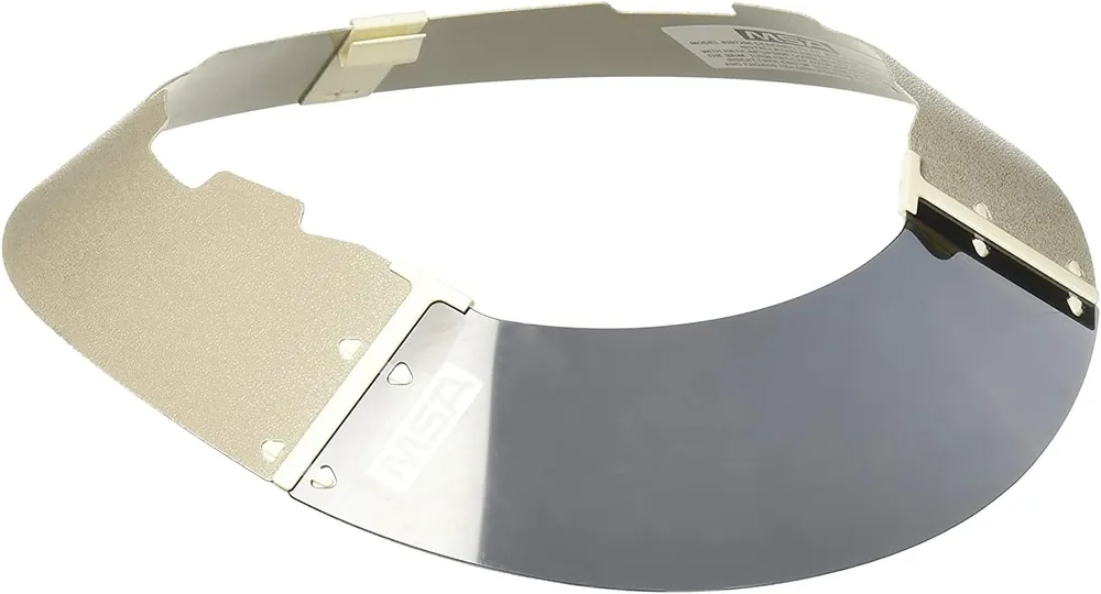 SK0370176-US20260702-105043-0 MSA 697290 V-Gard Sun Shield - Standard Cap Attachment, Polyurethane Brim Extender, Smoke-Tinted Lexan - Image 1