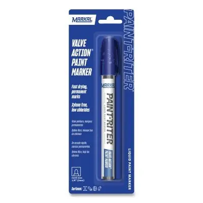MARKAL 96805 PAINT-RITER VALVE ACTION Paint Marker, Blue, 1/8 in, Medium