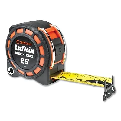 Crescent Lufkin L1125-02 Shockforce Nite Eye Dual-Sided Tape Measure 1-3/16 in W x 25 ft L
