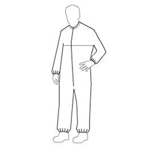 DuPont IC253BWH2X0025CS Tyvek IsoClean Coverall XX-Large Clean and Sterile White Pack of 25