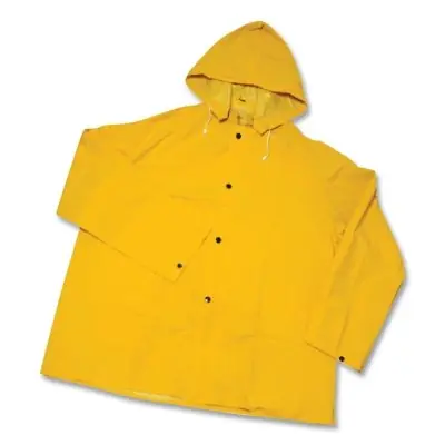 PIP 4036/XL Rainsuit Jacket with Detachable Hood 0.35 mm PVC Polyester Yellow X-Large