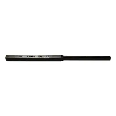 Mayhew Tools 21504 Pin Punches Extra Long 8 Inches 3/8 Inch Tip Alloy Steel Full Finish