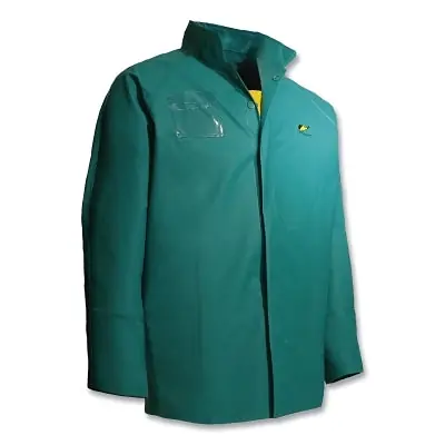 Onguard 7103200.3X Chemtex Jacket with Hood Snaps 3X-Large PVC Green