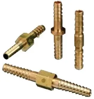 Western Enterprises 37 Brass Hose Splicer 200 PSIG Barb Hex 1/4 inch