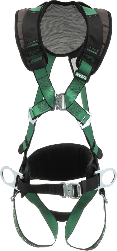 SK0370693-US20260702-105043-0 MSA 10206162 V-Form+ Construction Harness - Extra Large, Back/Hip D-Ring, Tongue Buckle Straps, Shoulder Padding, Full Body Harness - Image 1