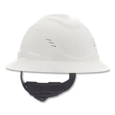V-Gard C1 10215828 Hard Hat Fas-Trac III 4 Point Ratchet Vented White