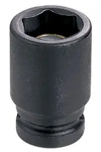 Grey Pneumatic 913MG Impact Socket 1/4 in Drive Size 13 mm Hex Magnetic Standard Length
