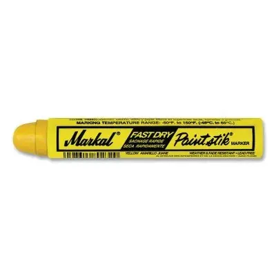 Markal 82721 Fast Dry Paintstik Solid Paint Marker Yellow 4.625 Inches