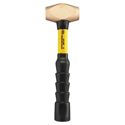 Nupla 30025 Classic Nuplaglas Non-Sparking Brass Hammer 2.5 lb Head 12 in Handle