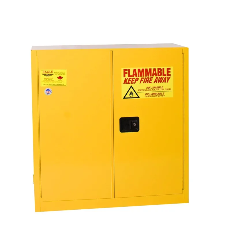 SK0371501-US20260702-105043-0 Eagle 1932X Flammable Liquid Storage Cabinet, Manual-Closing, 30 Gallon, Yellow - Image 1