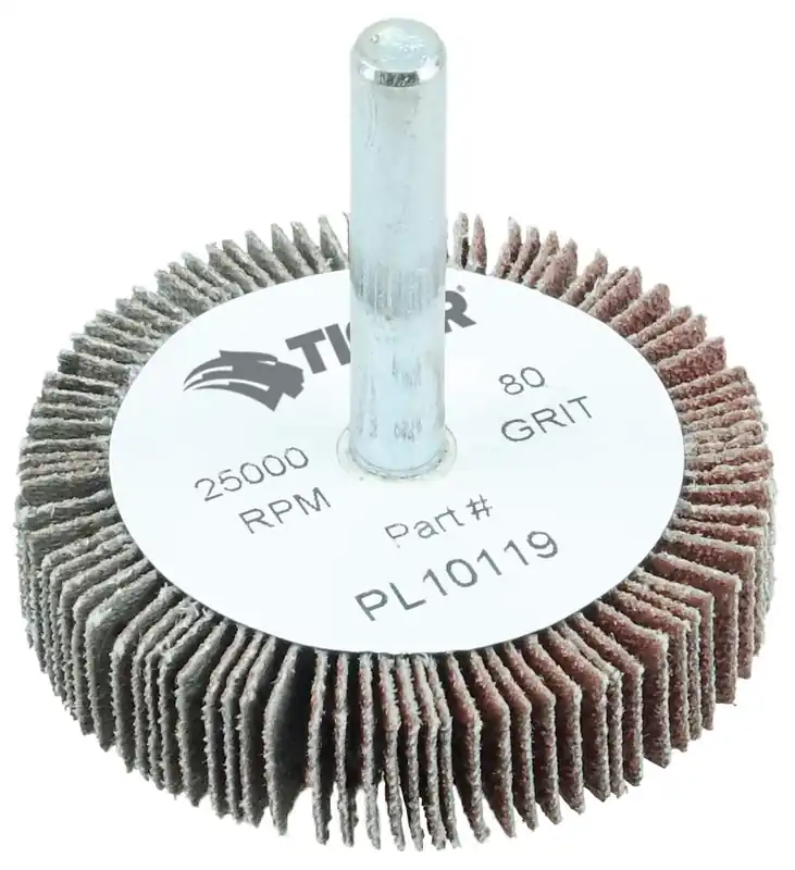 Weiler 52366 2 x 1/2 Tiger Coated Abrasive Flap Wheel 1/4 Stem 60AO (Pack of 10)