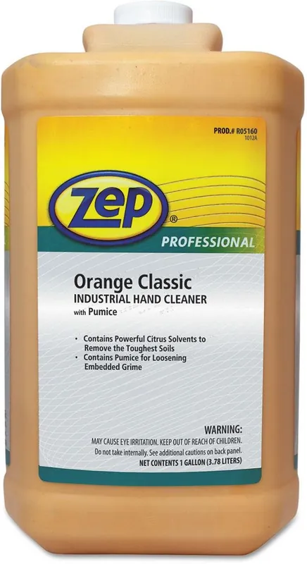 SK0371691-US20260702-105043-0 Zep 1046475 Orange Classic Industrial Hand Cleaner 1 Gallon Bottle 4 Pack - Image 1