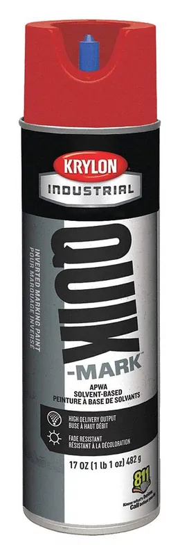 Krylon A03731007 Quik-Mark Solvent-Based Inverted Marking Paint Bright Orange 17 oz