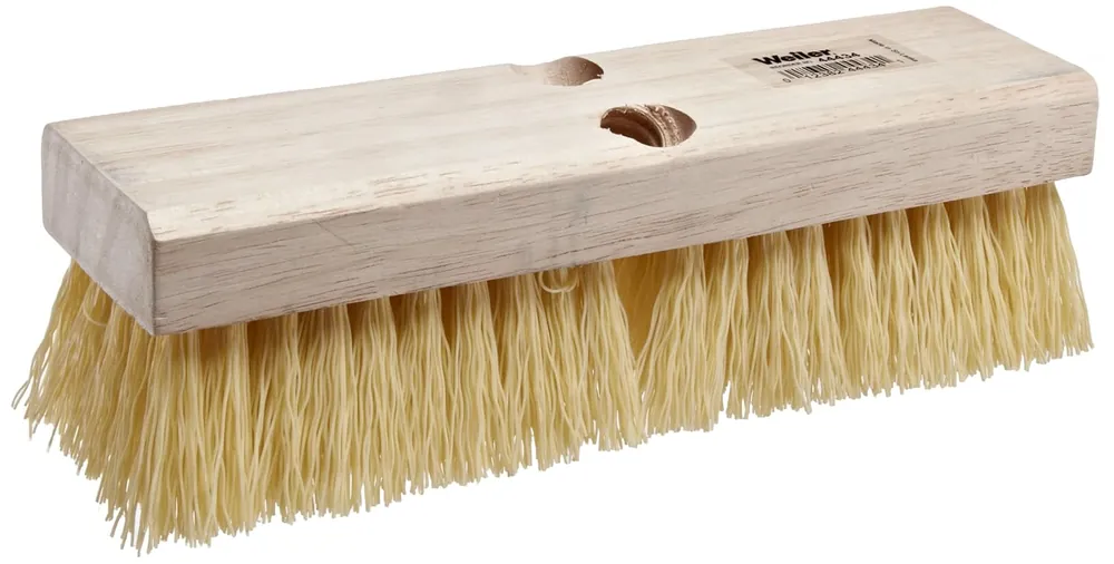 Weiler 44434 Deck Scrub Brush Polypropylene Fill 10 Inches Wood Block